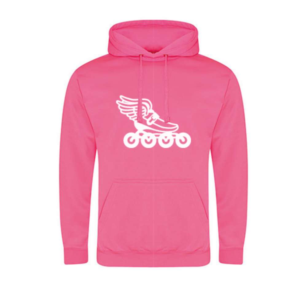 Fluor pink inline skate hoodie